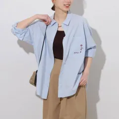 JOURNAL STANDARD relume (ジャーナルスタンダードレリューム) ■ ⑤ 25050462716010 【Lar×relume】 刺繍シャツ レディース ブルー FREE