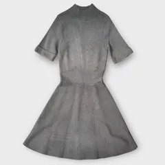 Zara スケーターニットワンピース 破れ有 ザラ レディース ニット セーター 半袖ニット Sサイズ グレー