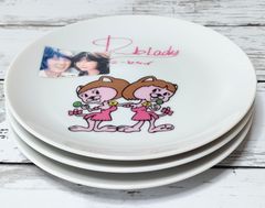 ピンク・レディー グッズ 陶器 食器 プレート皿3枚セット
