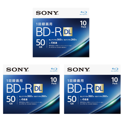 【まとめ買い】ソニー ブルーレイディスク BD-R DL 50GB ３個セット
