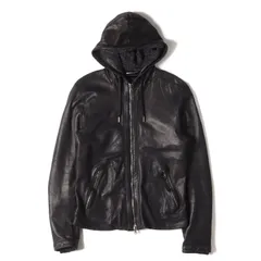 DOLCE&GABBANA ドルチェ&ガッバーナ ジャケット サイズ:46 フーデッド ラムスキンレザー ジャケット アウター パーカー ブルゾン ブラック 黒 イタリア製 ブランドのサムネイル
