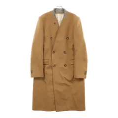 Martin Margiela (マルタンマルジェラ) 12AW ×H&M エイチアンドエム ノーカラー ダブル チェスター ロング コート キャメルのサムネイル