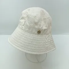 ◇ Θ Riu ロゴチャーム付き バケットハット ホワイト サイズ表記なし レディース メンズ E  【1502180003110】