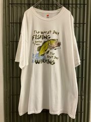 Old Fishing Print T-Shirt フィッシング　プリントTシャツ　カットソー　釣り