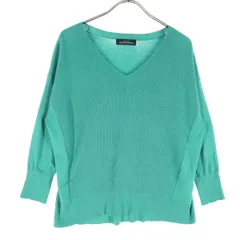 green label relaxing グリーンレーベルリラクシング 7分袖 ニット グリーン UNITED ARROWS ユナイテッドアローズ レディース 古着