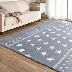 【在庫処分】ラグ 洗える ラグカーペット 滑り止め付き マット カーペット対応 130×185㎝ 3畳 防ダニ スターグレー フランネル さらフワ触感 フランネルラグ おしゃれ 北欧 アイリスプラザ じゅうたん