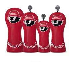 WAAC ゴルフ 4点ヘッドカバーセット 男女兼用 カジュアル×ユニークデザイン⛳ 新品タグ付き✨
