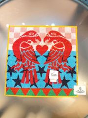 【未使用・新品】【公式正規取扱い】Vivienne Westwood（ヴィヴィアンウエストウッド）FLAGS with TWIN EAGLES タオルハンカチ 鳥モチーフ ギフト プレゼント