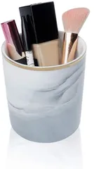【特価商品】筒 乾燥 持ち運び 立て ぶらし 化粧 グレー ケース 収納 卓上 スタンド ブラシ メイク Smith GTM