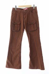 ジュンヤワタナベ JUNYA WATANABE COMME des GARCONS MAN コムデギャルソンオム  AD2003 ピンクタグ チェック フレア スラックス パンツ UM-P020 M 茶 ブラウン ブランド古着ベクトル 中古 ● 241130