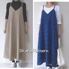102 型紙　大人　キャミワンピース　S~5L　Urarapattern