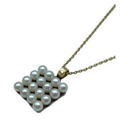 【まろ様専用】　▢◆美品 MIKIMOTO ミキモト K14 ベビーパール 16粒 ネックレス ペンダント