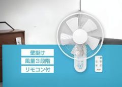 扇風機 壁掛け 壁掛け扇風機 リビング リモコン式 30cmリモコン式壁掛け扇風機 ホワイト タイマー付