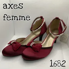 axes femme パンプス 24.5cm ワイン レッド リボン パール セパレート ヒール 新品 未使用 フォーマル ドレスアップ 結婚式 二次会 パーティー 成人式 卒業式 入学式 披露宴 お呼ばれ 可愛い エレガント レディース 靴
