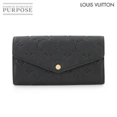 未使用 展示品 ルイ ヴィトン LOUIS VUITTON モノグラム アンプラント ポルトフォイユ サラ 二つ折り 長財布 ノワール M82257 90295143