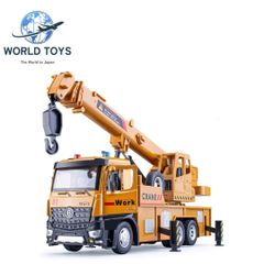 クレーン車 おもちゃ リアル 大きい はたらくくるま 知育玩具　金属強化モデル　ワールド　トーイズ
