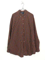 古着 90s Ralph Lauren 「BLAKE」 青×オレンジ チェック BD シャツ L 古着