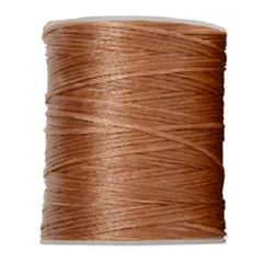 蝋引き糸 ロウ引き糸 60ｍ よく使う ナチュラルカラー ワックスコード 紐 糸 革 レザークラフト (Harvestmart) (10.004(ブラウンナチュラル))