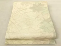 平和屋着物＊夏物　六通柄袋帯　芝文　楓　銀糸　正絹　逸品　AAAU6228pf
