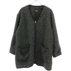 ZUCCA ズッカ ミックスツイードノーカラージャケット ZU73JC876 チャコールグレー M