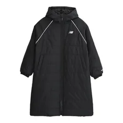 ニューバランス キッズ ベンチコート 中綿コート 子ども用 アウター Newbalance ジュニア パデット ロングコート 140cm 150cm 160cm コート 子供服  防風 スポーツウェア キッズウエア 子ども用コート 用  /YJ53173-BK