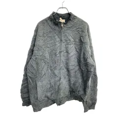L.L.Bean ニットジャケット XLサイズ エルエルビーン ジップアップ グレー ウール 古着卸 アメリカ仕入 t2411-3865