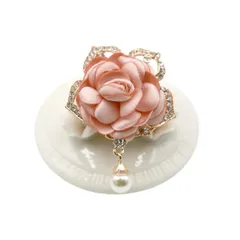 [レリカ] 胸飾り 花 コサージュ ブローチ 結婚式 卒業式 入学式 卒園式 入園式 フォーマル パーティ レディース 二次会 成人式 花飾り スーツ ドレス フラワー 記念日 用 女性 母 贈り物 プレゼント 結婚 アクセサリー パーティー 大き [ピンク]