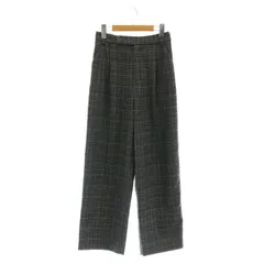 アーバンリサーチ ドアーズ URBAN RESEARCH DOORS グレンチェック ワイドパンツ ジッパーフライ 36 紺 グレー マルチカラー /MI ■OS