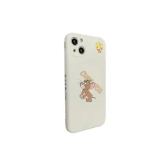 トムとジェリー iPhone15 Pro 用 ケース 6.1インチ スマホケース iphone15pro 用ケース アイフォン15 プロ 用 シリコンカバー レンズ保護 ワイヤレス充電対応 指紋防止【iPhone全機種対応】 トム ジェリー iPhone1 0