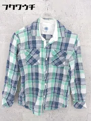 ◇ J.PRESS ジェイプレス キッズ 子供服 チェック 長袖 シャツ サイズ140 ネイビー グリーン ホワイト メンズ 【中古】 【1002801020156】