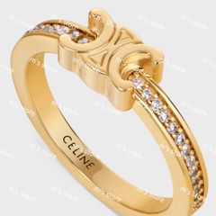 【CELINE】トリオンフ ソリティア スパークルリング★送料込 圧倒的な可愛さ♪【CELINE】トリオンフ スパークル フープピアス