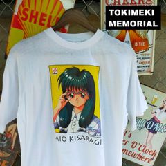 ときめきメモリアル ときメモ  如月未緒 キャラクター Tシャツ FREESIZE レトロ ゲーム コナミ 白 ホワイト 10704