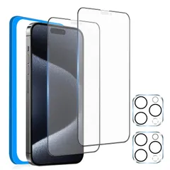 【人気商品】【アンチグレア】 iPhone15 Pro 用 ガラスフィルム さらさら いPhone15Pro 強化ガラスフィルム ゲーム用 タッチ感 強化ガラス サラサラ アイフォン 15プロ 用 液晶 保護 【2枚セット/反射防止/指紋防止/気泡ゼロ/カメラ