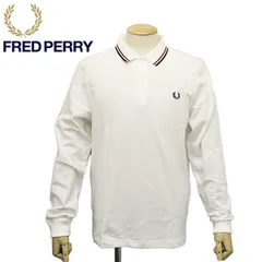 FRED PERRY (フレッドペリー) M3636 LONG SLEEVE TWIN TIPPED SHIRT 長袖 ティップライン ポロシャツ FP538 全3色 SNOW WHITE／B S