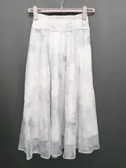 ◇ ⊂ 未使用 Stola ストラ　膝下丈 チュール スカート サイズ34 ブルー系 グレー系 レディース E  【1507160012267】