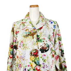 衝撃価格の売り尽くし‼️　鴨居羊子パジャマ　新品未使用‼️TUNIC　秋物 　襟付き全開長袖パジャマ　40接結ローズエンジェル　29336　グレー色のサムネイル