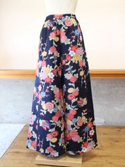 新品反物から( ´∀`)深い藍色✨素敵な柄♪着物リメイク