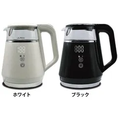【公式】電気ケトル 温度調節 1L 温度調節機能付き 電気ケトル KTK-10 キッチン家電 1人暮らし ポット 1リットル ケトル 空焚き防止 保温機能 LEDディスプレイ ドリップコーヒー ホワイト ブラック【D】のサムネイル