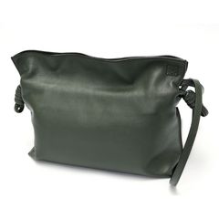 ロエベ / LOEWE　フラメンコ クラッチ ミディアム / ショルダーバッグ　ナパカーフレザー　グリーン 【中古】 商品番号 S-158200