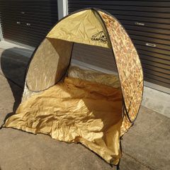 【美品】キャプテンスタッグ ビーチテント キャンプアウト ポップアップテント デュオUV カモフラージュ UA-27
