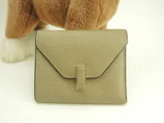 ヴァレクストラ 3折財布 イジィデ 型押レザー 灰 スモールウォレット 美品@ 2のサムネイル