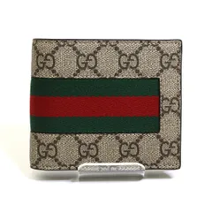 グッチ GUCCI 二つ折り コンパクト ウォレット 779854 GGスプリーム 財布 アウトレット 未使用品