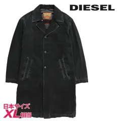 新品・未使用 ディーゼル DIESEL [XLサイズ相当] デニムロングコート メンズ ヴィンテージウォッシュ加工 裏地ニット D-ROKU-LONG-F
