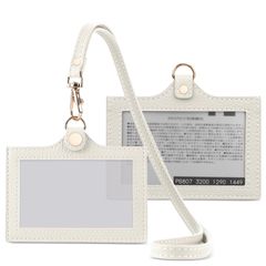 【特売】Chillchi IDカードホルダー 横型 定期入れ パスケース ネームホルダー カードケース 社員証 名札入れ 両面 クリア ネックストラップ付 首掛け メンズ レディース プレゼント 通勤 通学 ギフト包装