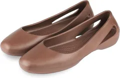 ａｄｚｕ ラバーパンプス EVA オフィスサンダル レディース フラットシューズ フラットパンプス オフィスシューズ 室内履き レインパンプス 軽量 ぺたんこ 雨の日(コーヒー,  24.0 cm)