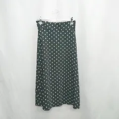◇ Θ◎ PROPORTION BODY DRESSING ドット柄 水玉 膝下丈 フレアー スカート サイズ1 ブラック レディース E  【1502180042041】