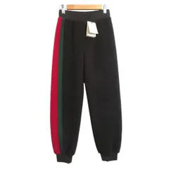 GUCCI グッチ スウェットパンツ ジョガーパンツ ウェブストライプ ボア 裾リブ ウエストゴム ブラウン サイズ10 140 キッズ 極美品