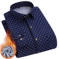 【内ボア防寒性◎】 シャツジャケット ボアジャケット ネルシャツ メンズ レディース シャツ カジュアルシャツ 長袖  秋冬 総柄 起毛 アメカジ 裏ボア 厚手 暖かい 防寒 7988071 (K-ネイビー総柄)