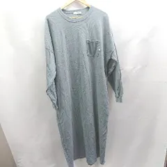 ◇ ⊂ FREAK'S STORE フリークスストア 綿100% 長袖 ロング ワンピース サイズF サックスブルー レディース E  【1503310007947】