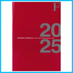 【特価セール】FOBCOOP A5 2024年10月始まり マンスリー 2025年 濃赤 手帳 PBF48DR25 キョクトウ